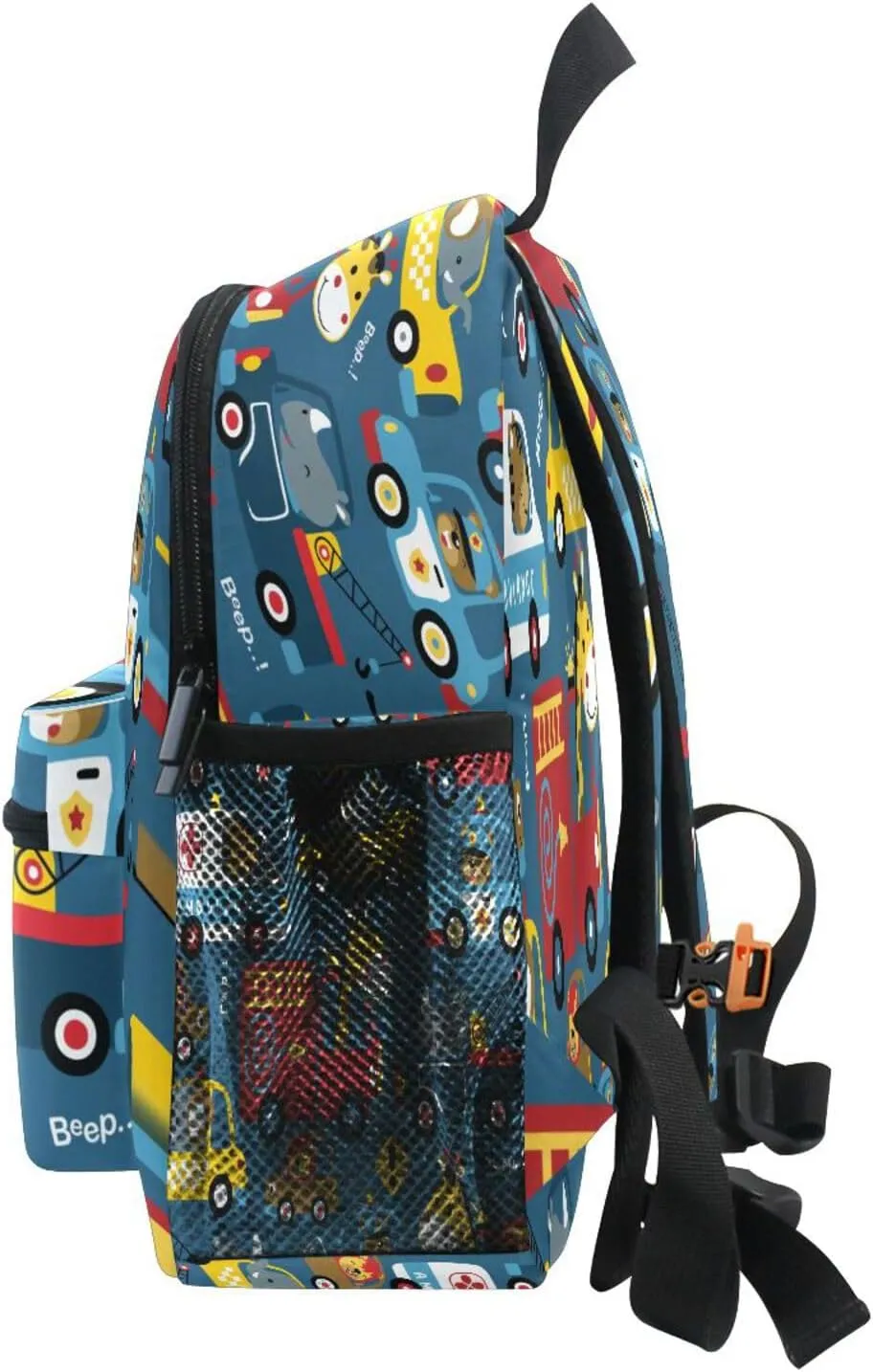 Custom Kids Toddler Mini Backpack for Girls Boys Cartoon Car Personalised Children's Backpacks Blue School Bag with Kid's Name/Text