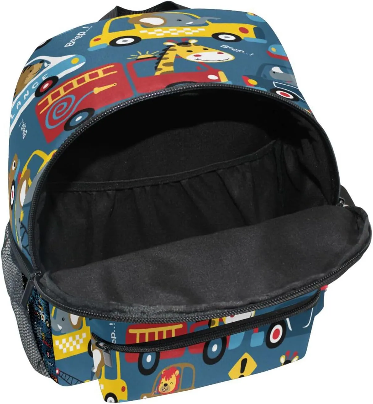 Custom Kids Toddler Mini Backpack for Girls Boys Cartoon Car Personalised Children's Backpacks Blue School Bag with Kid's Name/Text