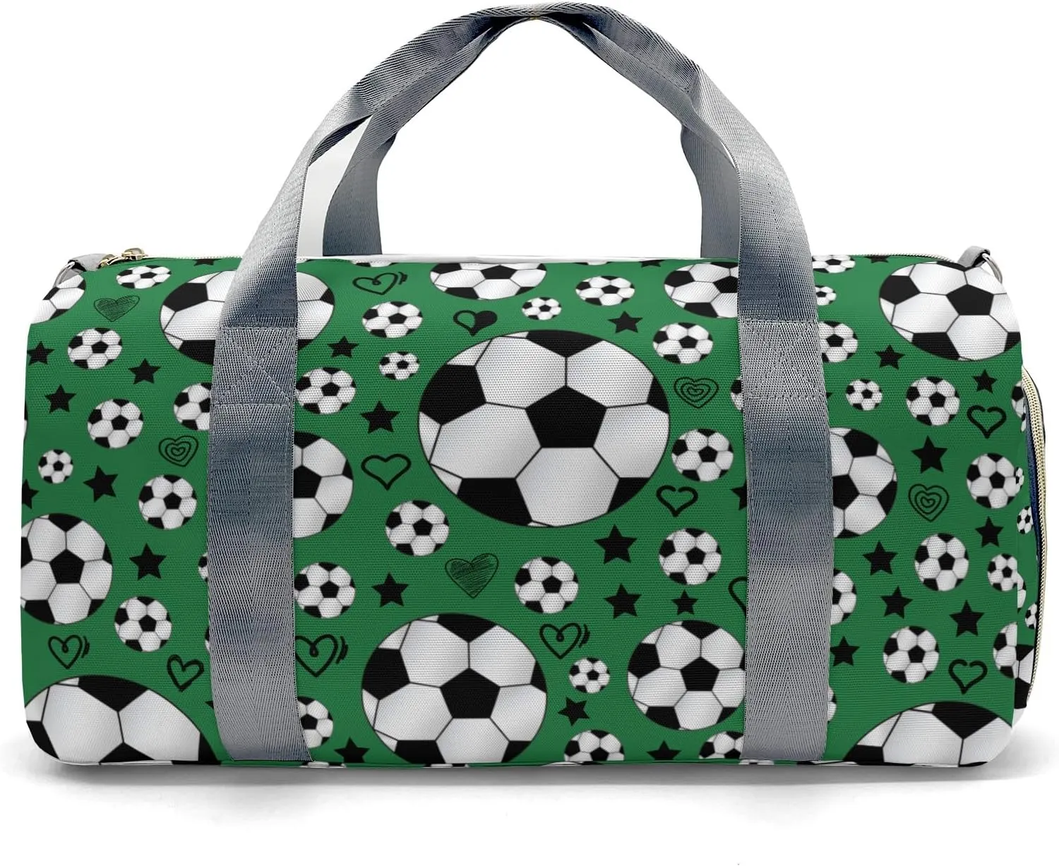 Custom MultiFunction Duffel Bag Sport Soccer Balls Team Number Forest Sports Gym Bags Travel Weekender Overnight Bag for Girls Boys,Personalized Gymnastic Work Out Bags