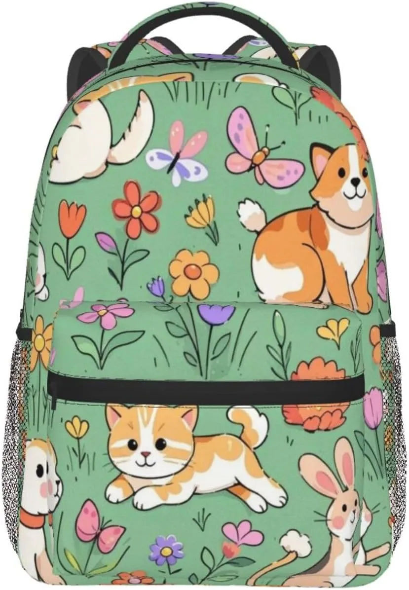 Cute Animals Adult Backpacks 15 Inch Laptop Backpack Double Shoulder Bag for Work Travel Gifts