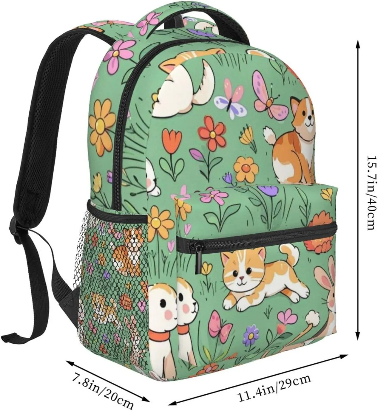 Cute Animals Adult Backpacks 15 Inch Laptop Backpack Double Shoulder Bag for Work Travel Gifts