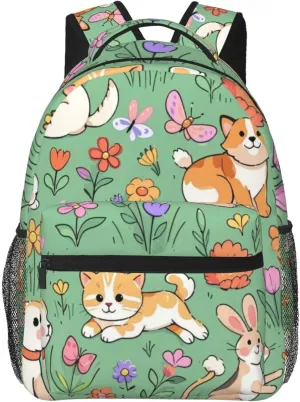 Cute Animals Adult Backpacks 15 Inch Laptop Backpack Double Shoulder Bag for Work Travel Gifts
