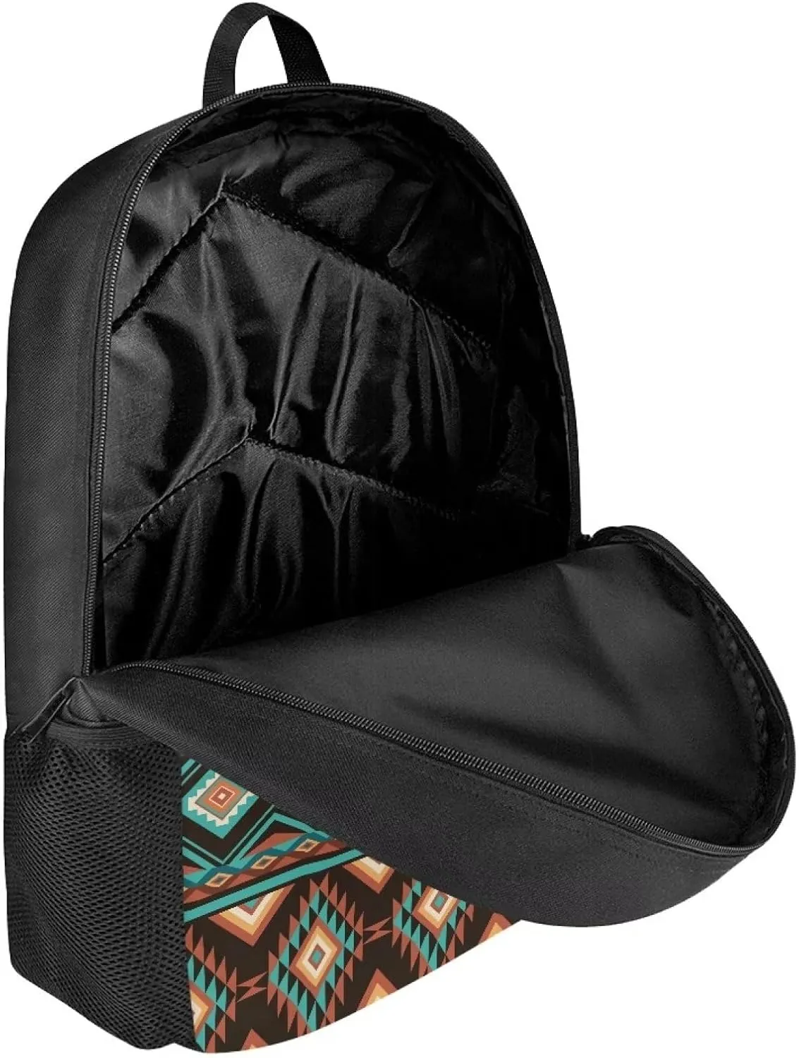 Cute Backpack for Girls 17 Inch Bookbag Comfy Padded Lightweight Brown Tribal Aztec Cow Backpacks for Girls Kids Student Personalized Durable Large Capacity Travel Daily School Bag