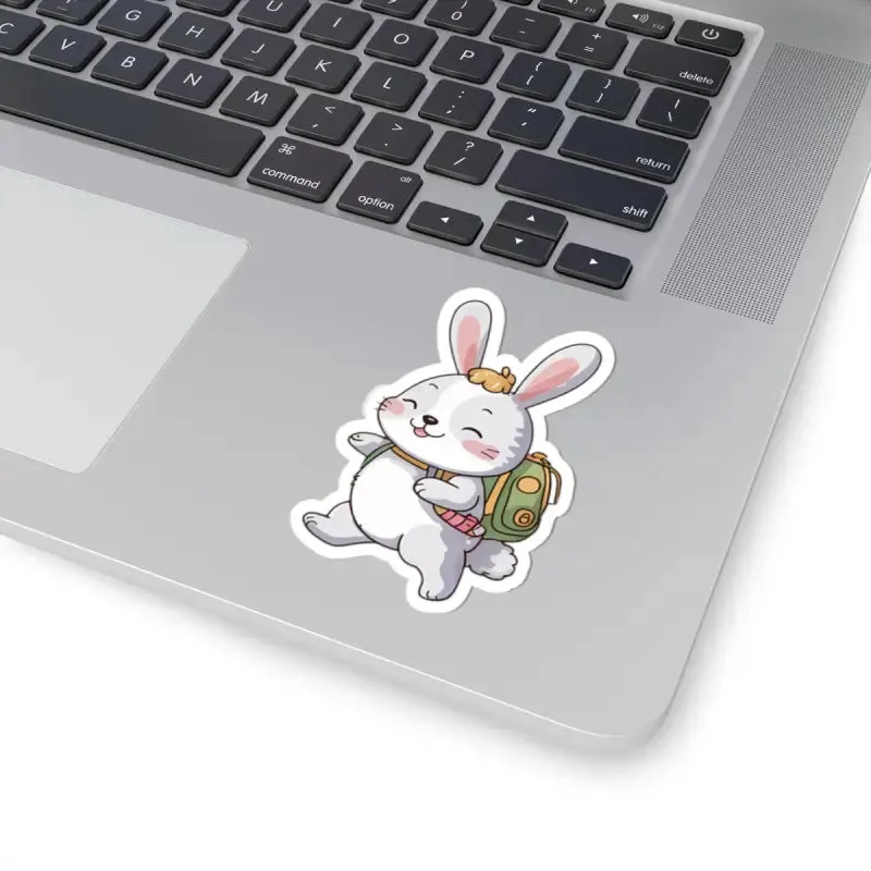 Cute Bunny Backpack Kiss Cut Stickers Bring Joy