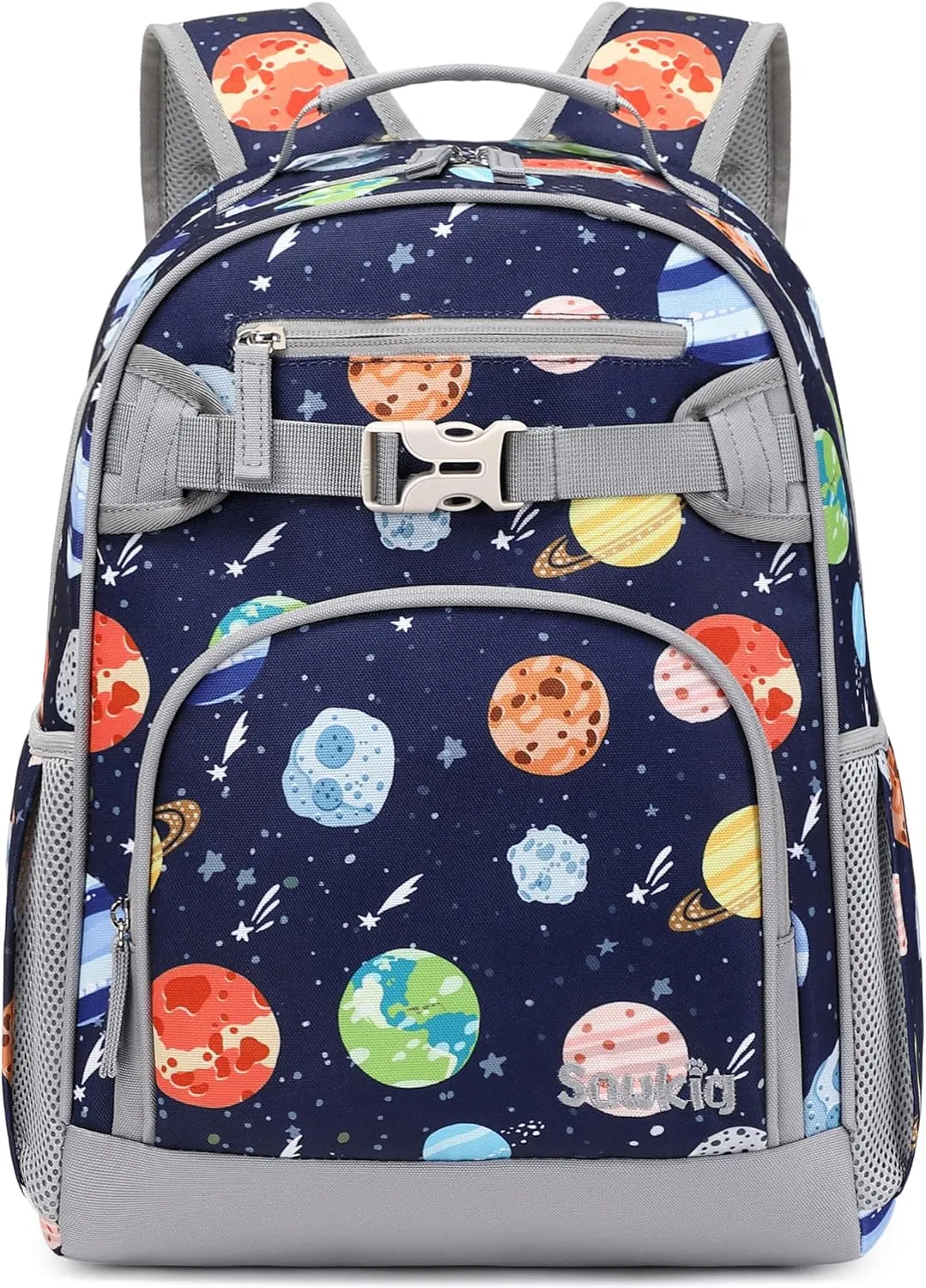 Cute Elementary School Backpack for Boys Primary School Bag Outer Space Bookbag for Kids 6-10 (Outer Space)