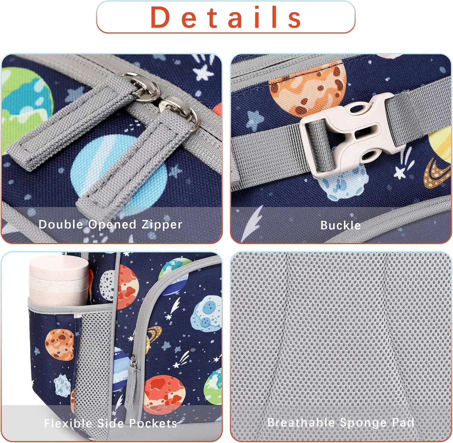 Cute Elementary School Backpack for Boys Primary School Bag Outer Space Bookbag for Kids 6-10 (Outer Space)