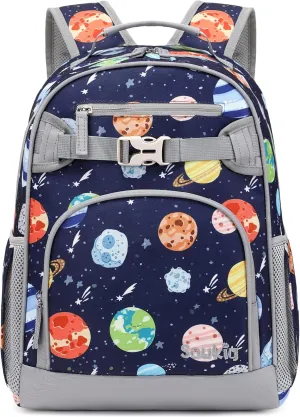 Cute Elementary School Backpack for Boys Primary School Bag Outer Space Bookbag for Kids 6-10 (Outer Space)