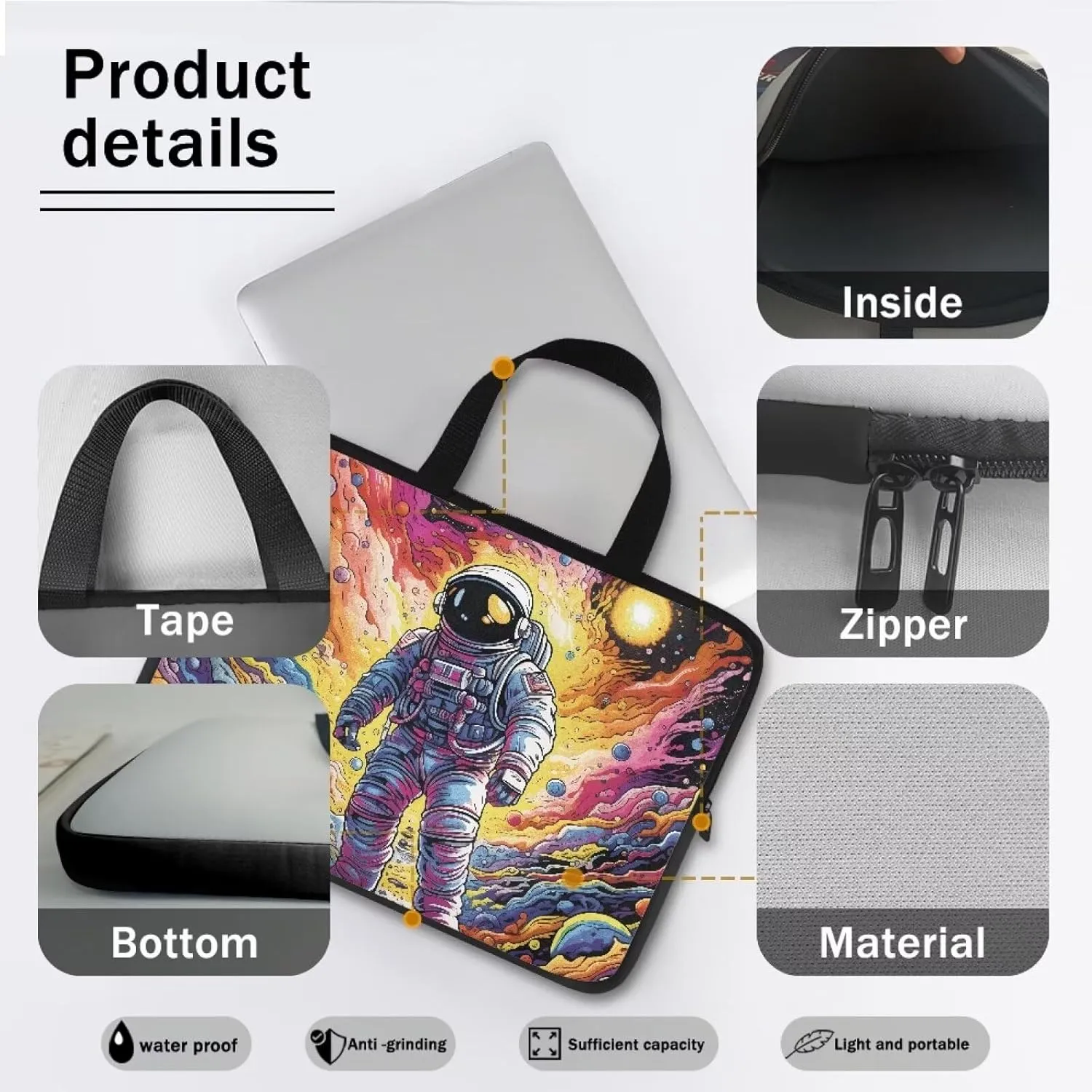 Cute Laptop Tote Bag Women,Large Laptop Bag 9""-17"" for Men Work Bag Briefcase Travel Laptop Bag