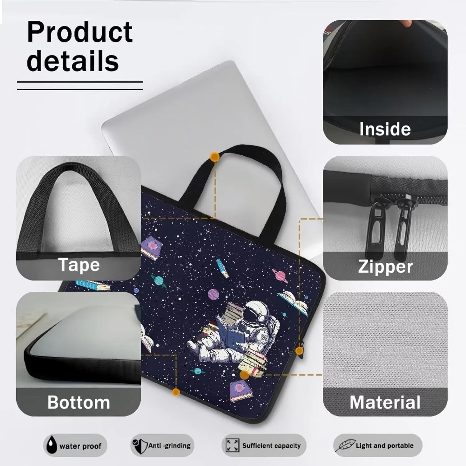 Cute Laptop Tote Bag Women,Messenger Bag Laptop Sleeve Case Bag for 12 In 13In 15In 17In Laptop Bag for Men