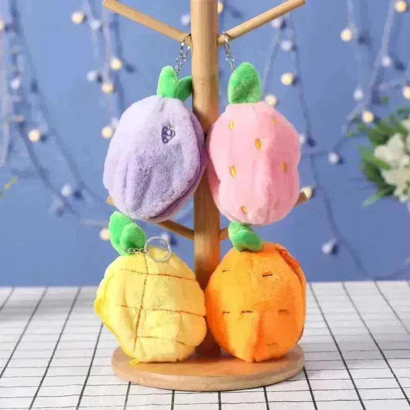 Cute Reversible Fruit Cinnamoroll Plush Keychain