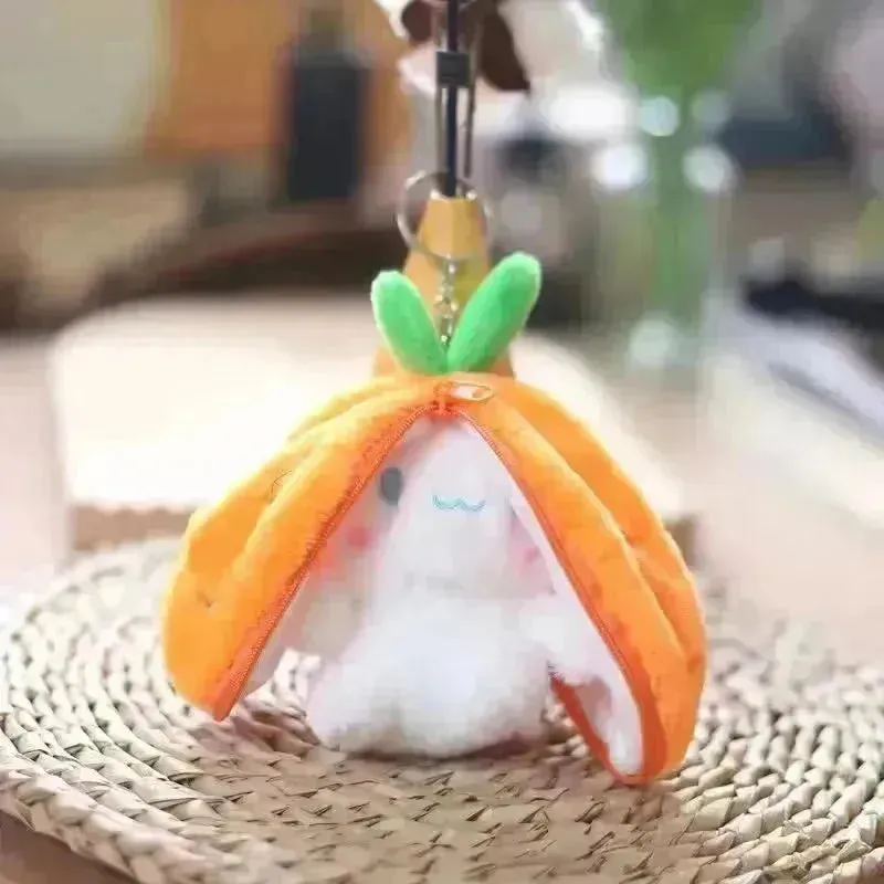 Cute Reversible Fruit Cinnamoroll Plush Keychain