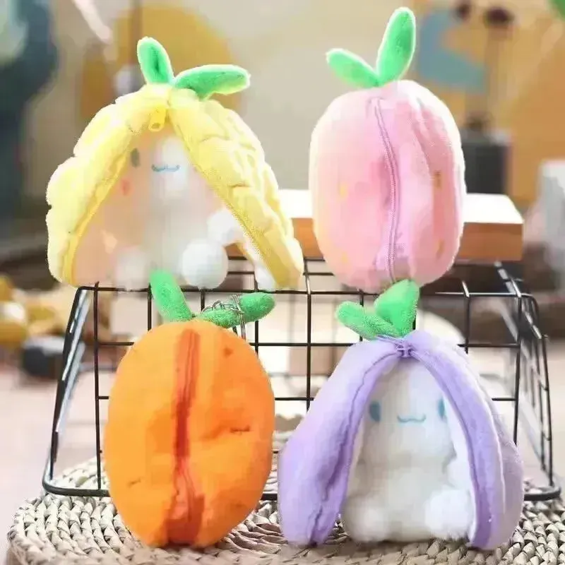 Cute Reversible Fruit Cinnamoroll Plush Keychain