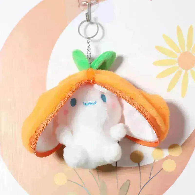 Cute Reversible Fruit Cinnamoroll Plush Keychain