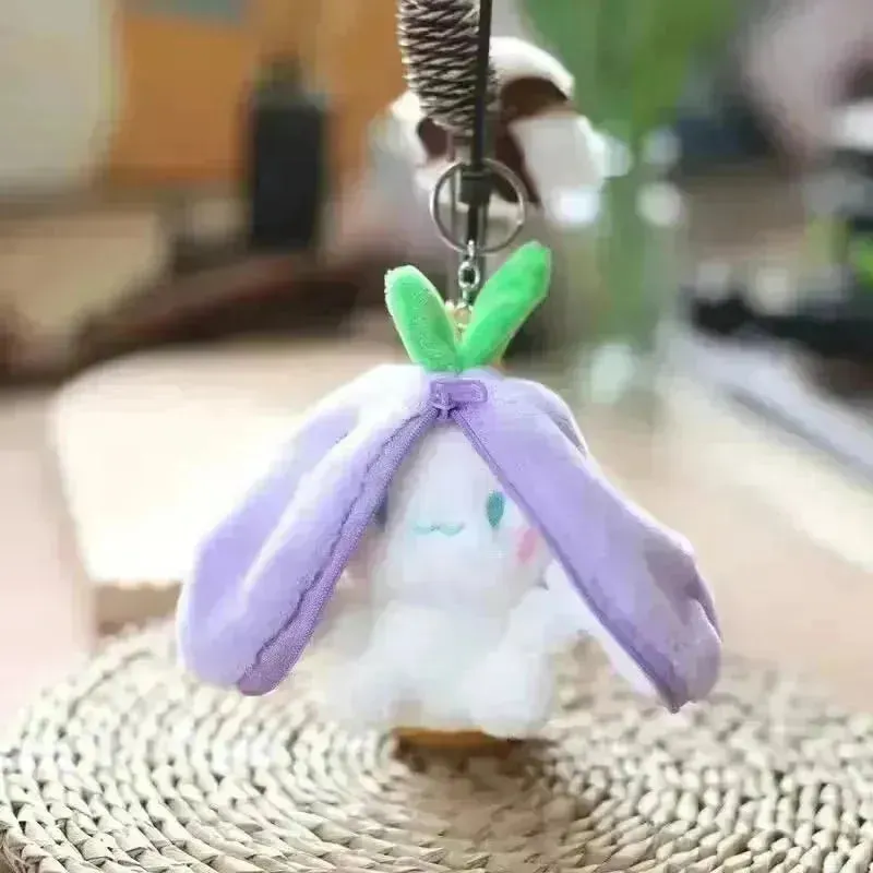 Cute Reversible Fruit Cinnamoroll Plush Keychain