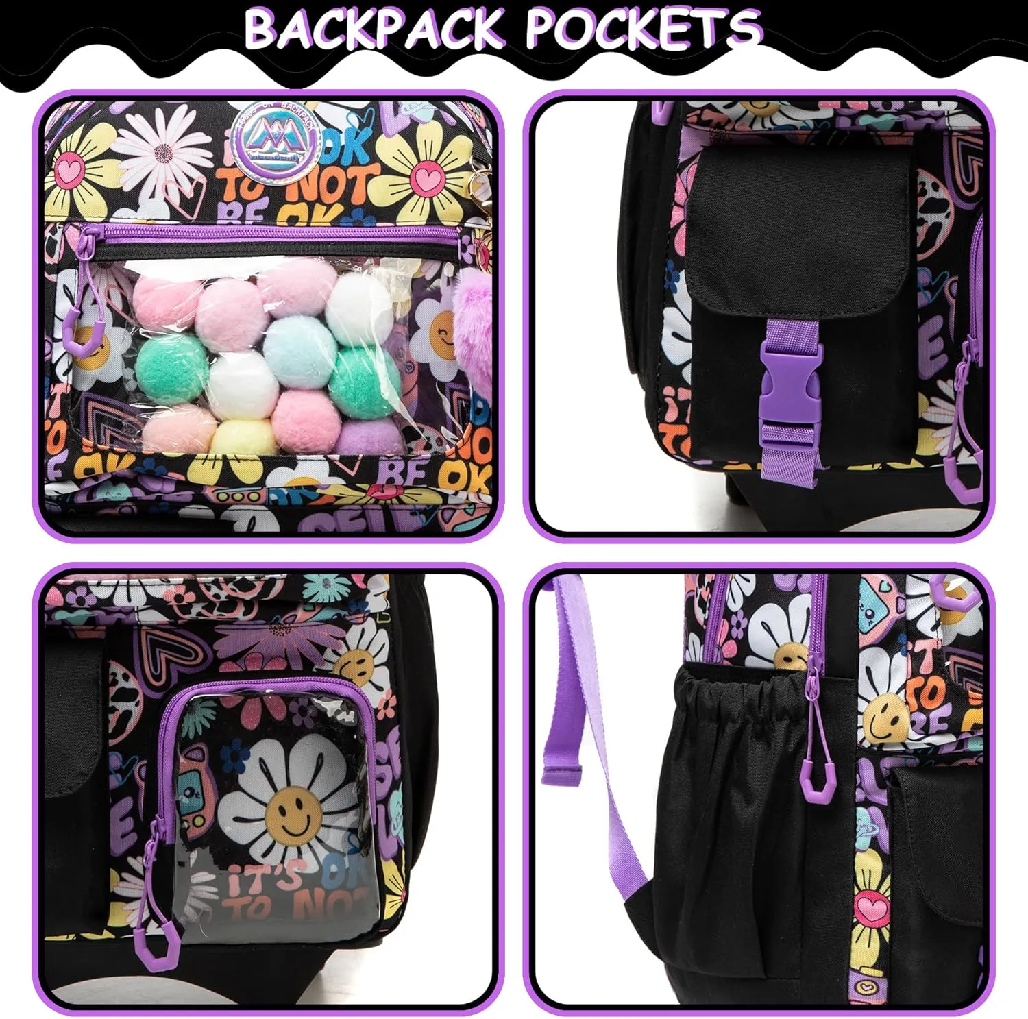 Cute Rolling Backpacks with Wheels for Girls Aesthetic Rolling Backpack for Elementary with Lunch Box School Trolley Backpack for Girls School Supplies