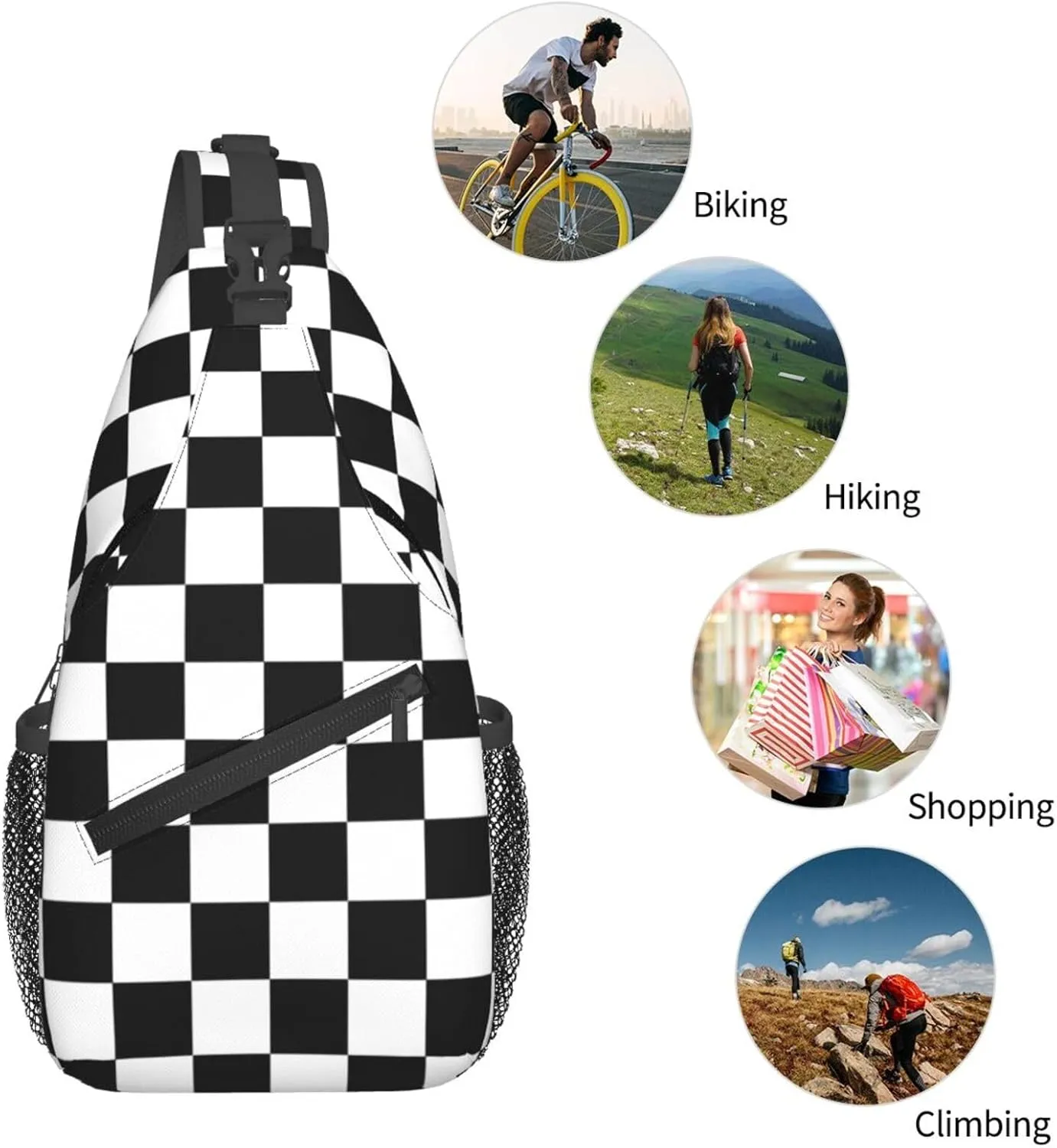 Cute Sea Otters Sling Bag Casual Chest Bags Adjustable Crossbody Bag Shoulder Backpack For Travel Hiking