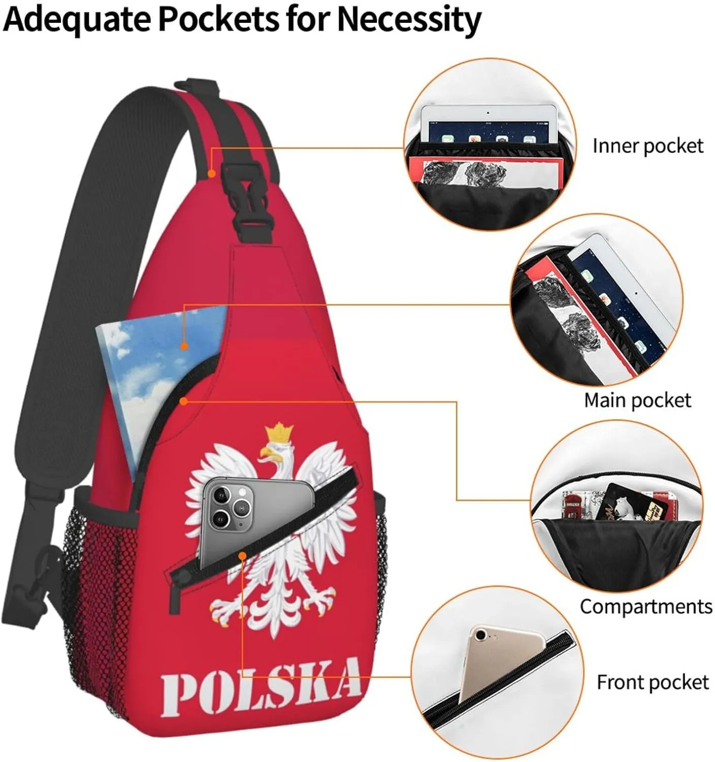 Cute Sea Otters Sling Bag Casual Chest Bags Adjustable Crossbody Bag Shoulder Backpack For Travel Hiking