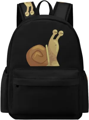 Cute Snail Travel Backpack for Men Women Lightweight Computer Laptop Bag Shoulder Bag Daypack