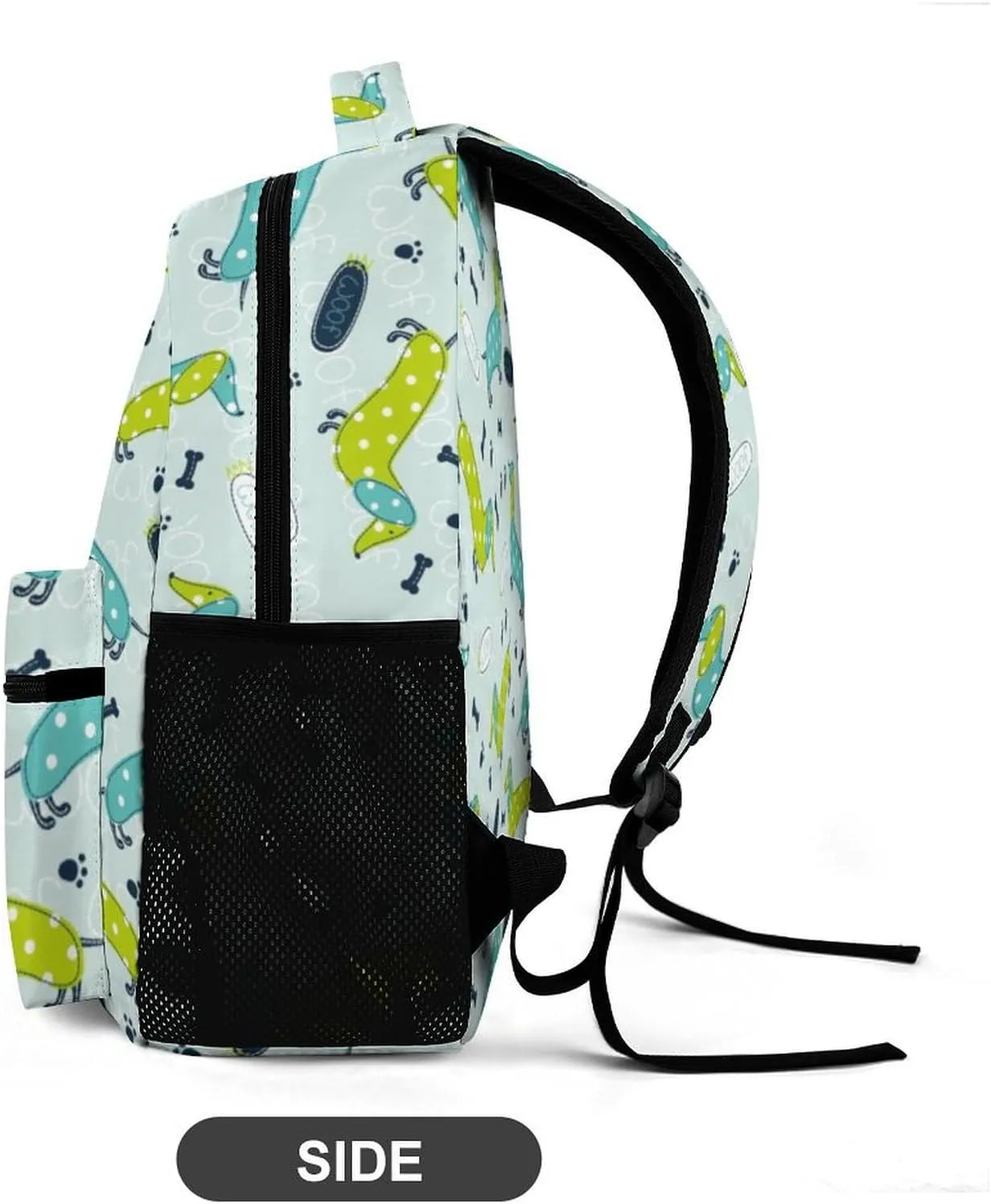 Dachshund Backpack for Kids Girls Boys School, 16 Inches Cute Dachshunds Dog Theme Bookbag, Adjustable, Lightweight, Large Capacity, Colorful Daily Casual Backpacks