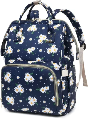 Daisy Laptop Backpack for Women, College Bookbag School Backpack Work Business Travel 15.6 Inch Computer Backpacks