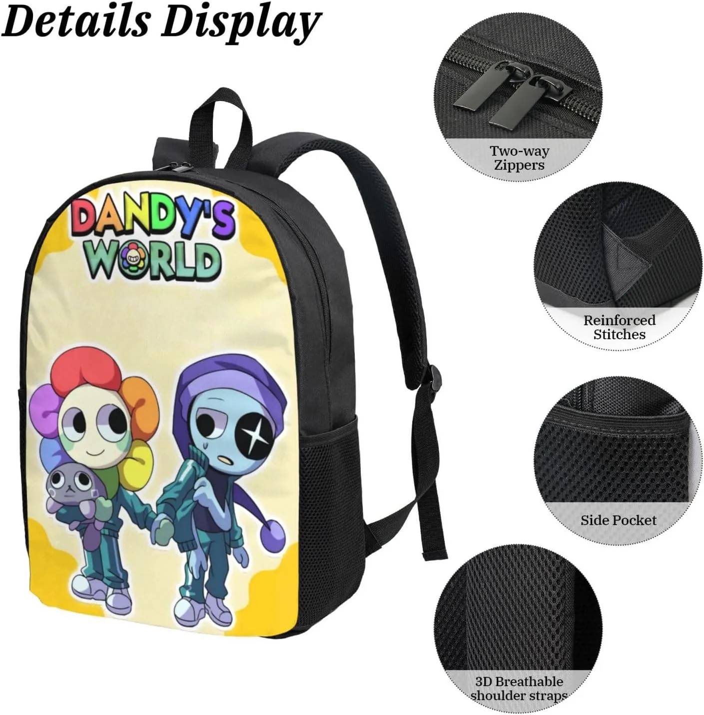 Dandys World Backpack Lightweight Laptop Backpack Cute Travel Backpacks For Unisex 17in
