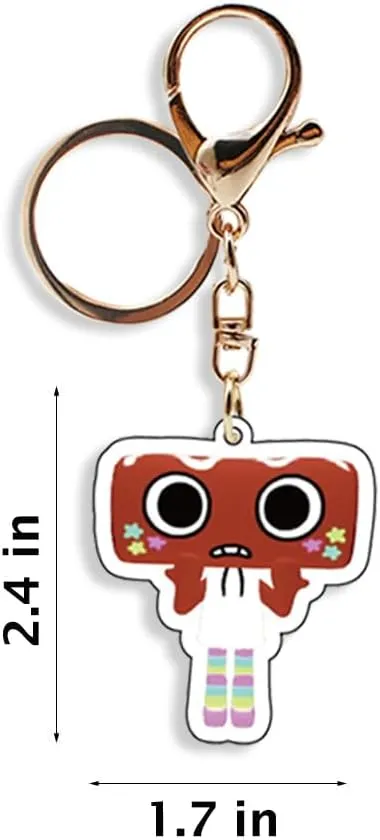 Dandys World Keychain Figures - Acrylic Pendant Keyrings, Vee Goob Cosmo Pebble & Dandy Worlds Merch