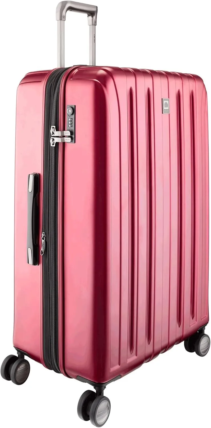Delsey Luggage Helium Titianium 2 Piece Set (21"/29") Lightweight Suitcases (Black Cherry)
