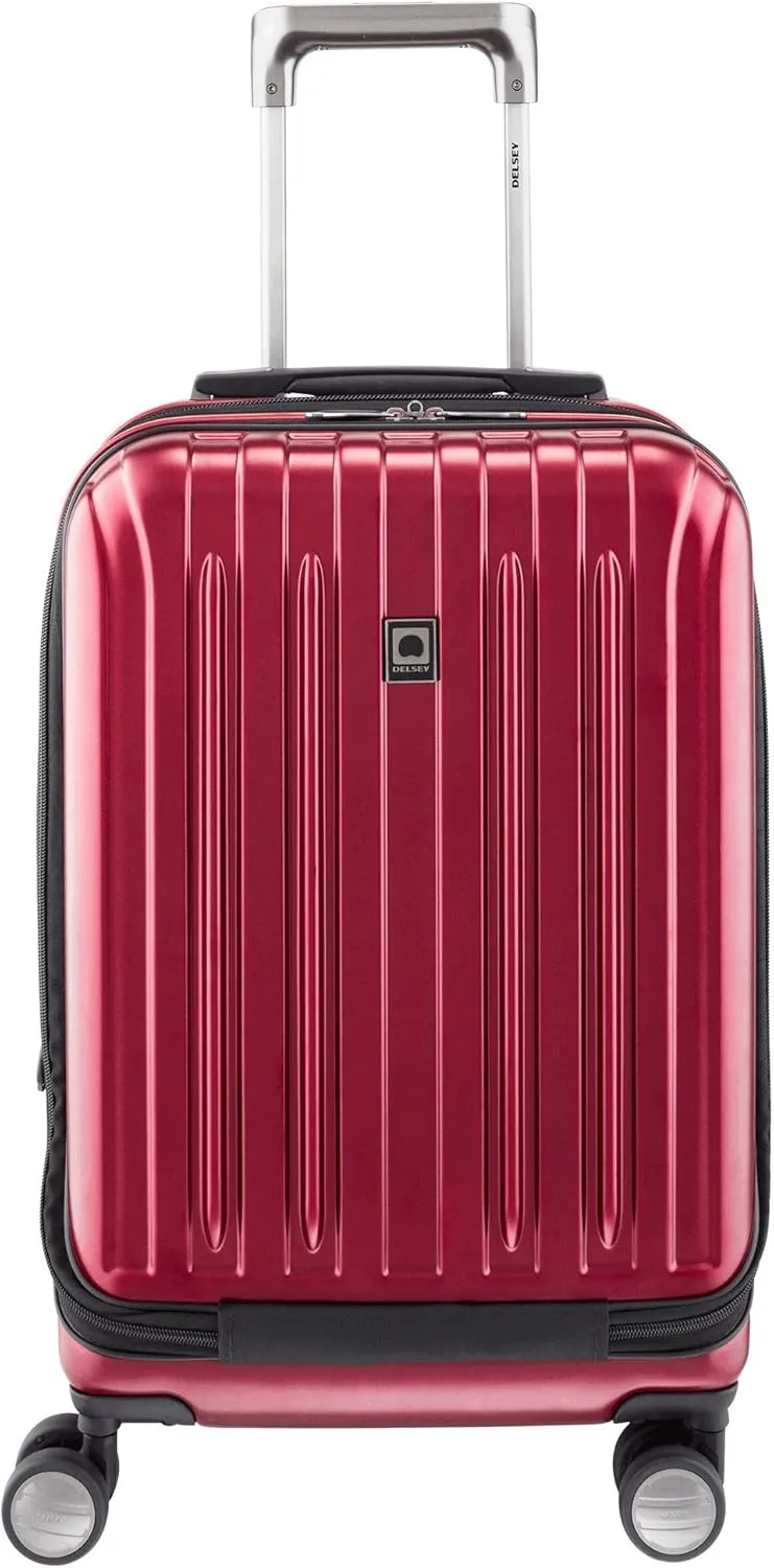 Delsey Luggage Helium Titianium 2 Piece Set (21"/29") Lightweight Suitcases (Black Cherry)