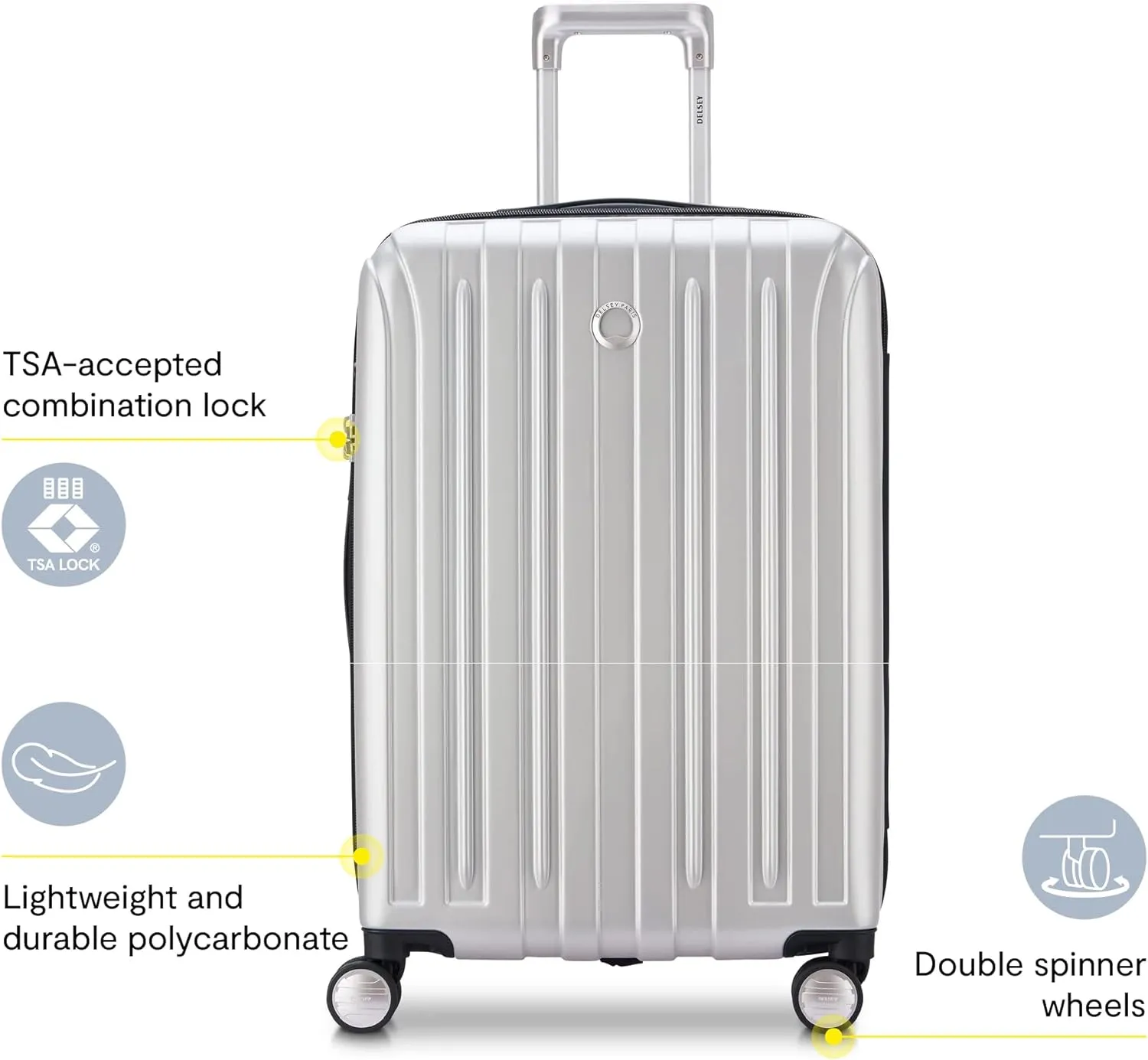 Delsey Luggage Helium Titianium 2 Piece Set (21"/29") Lightweight Suitcases (Black Cherry)