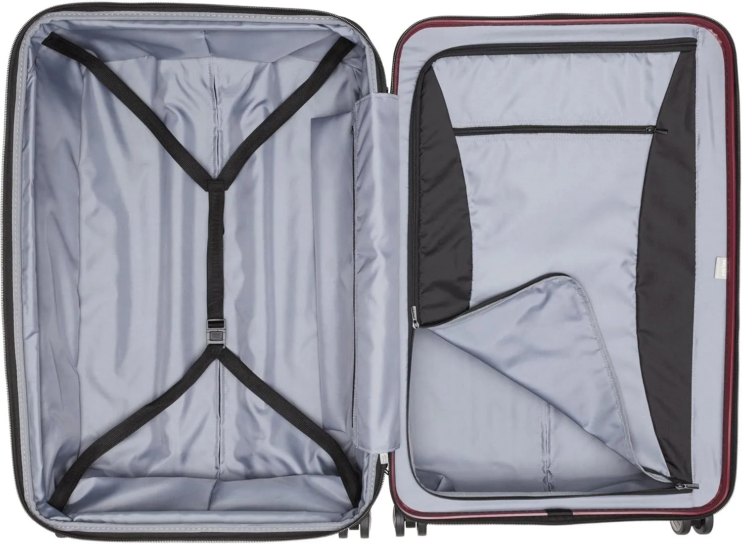 Delsey Luggage Helium Titianium 2 Piece Set (21"/29") Lightweight Suitcases (Black Cherry)