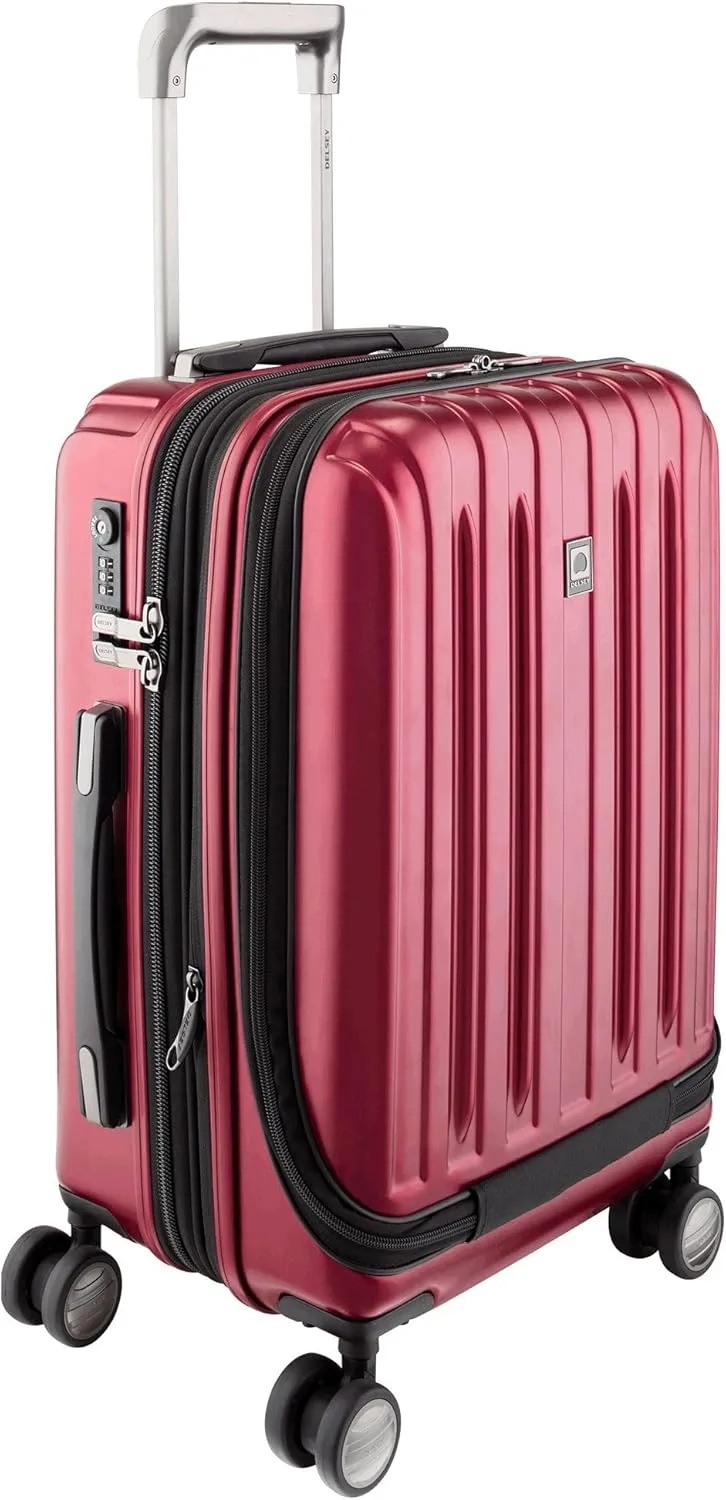 Delsey Luggage Helium Titianium 2 Piece Set (21"/29") Lightweight Suitcases (Black Cherry)