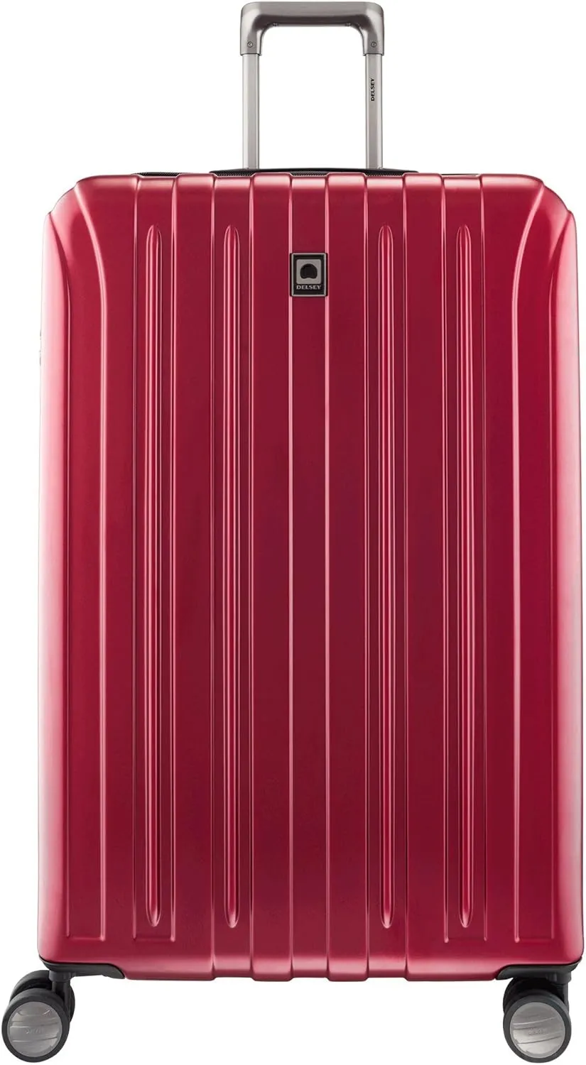 Delsey Luggage Helium Titianium 2 Piece Set (21"/29") Lightweight Suitcases (Black Cherry)