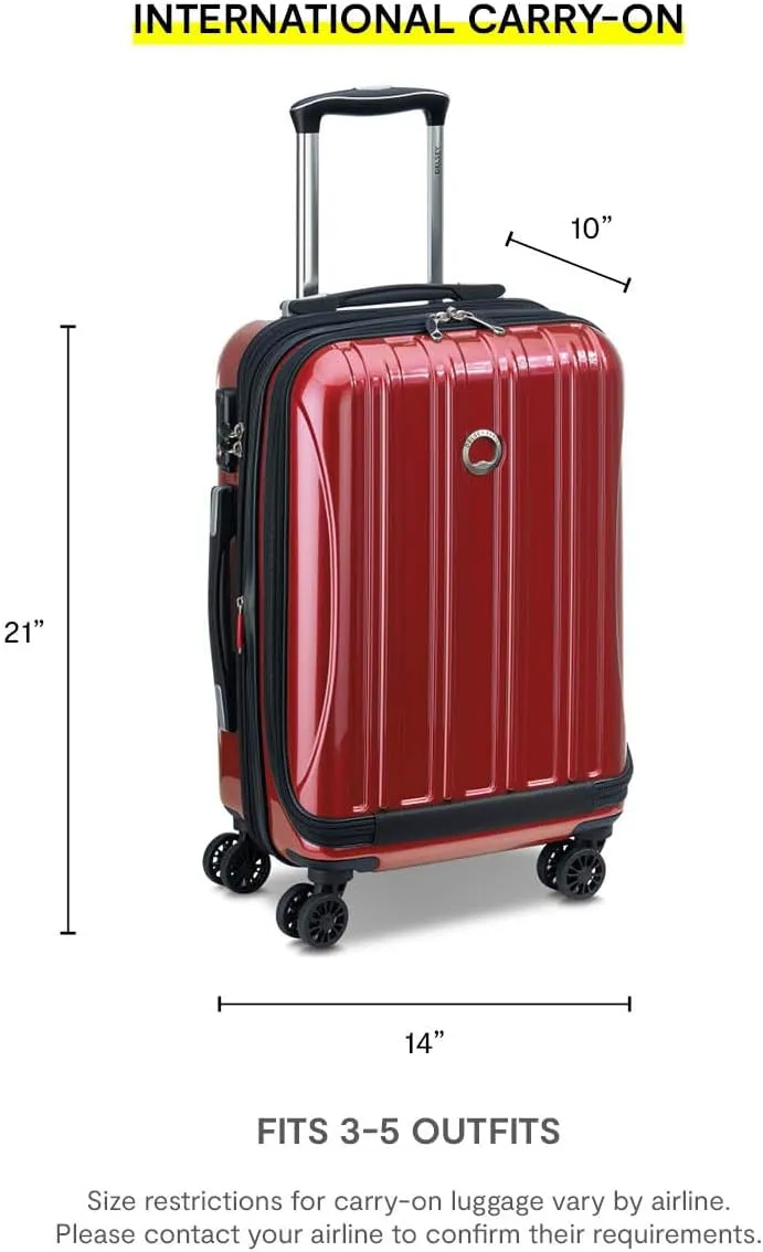 DELSEY PARIS Helium Aero Hardside Expandable Luggage with Spinner Wheels, Titanium, Carry-On 19 Inch