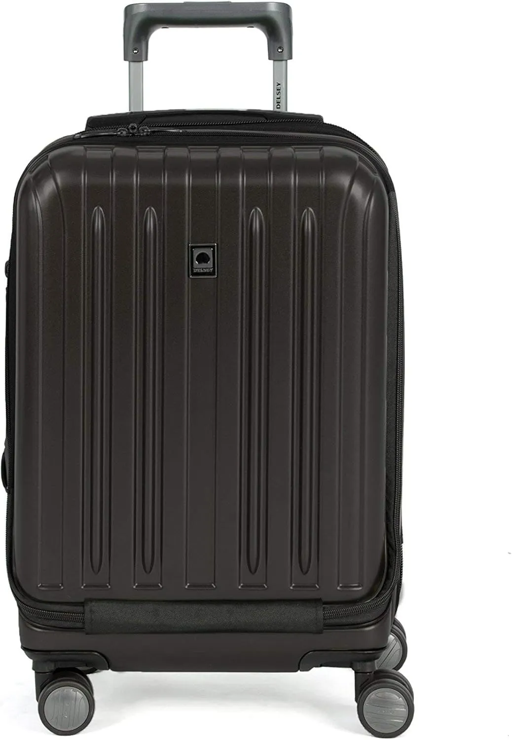 DELSEY PARIS Titanium Hardside Expandable Luggage with Spinner Wheels, Black, Carry-On 19 Inch