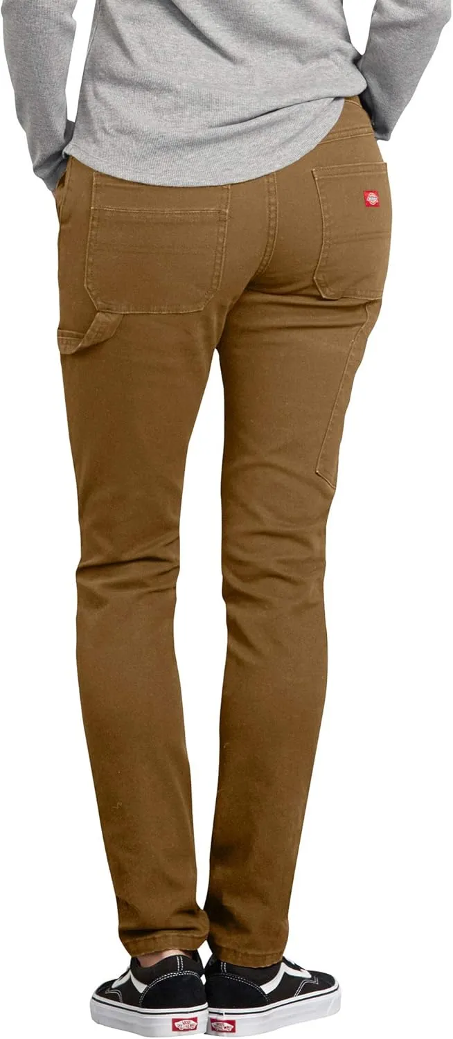 Dickies Women's Slim Straight Stretch Duck Carpenter Pant