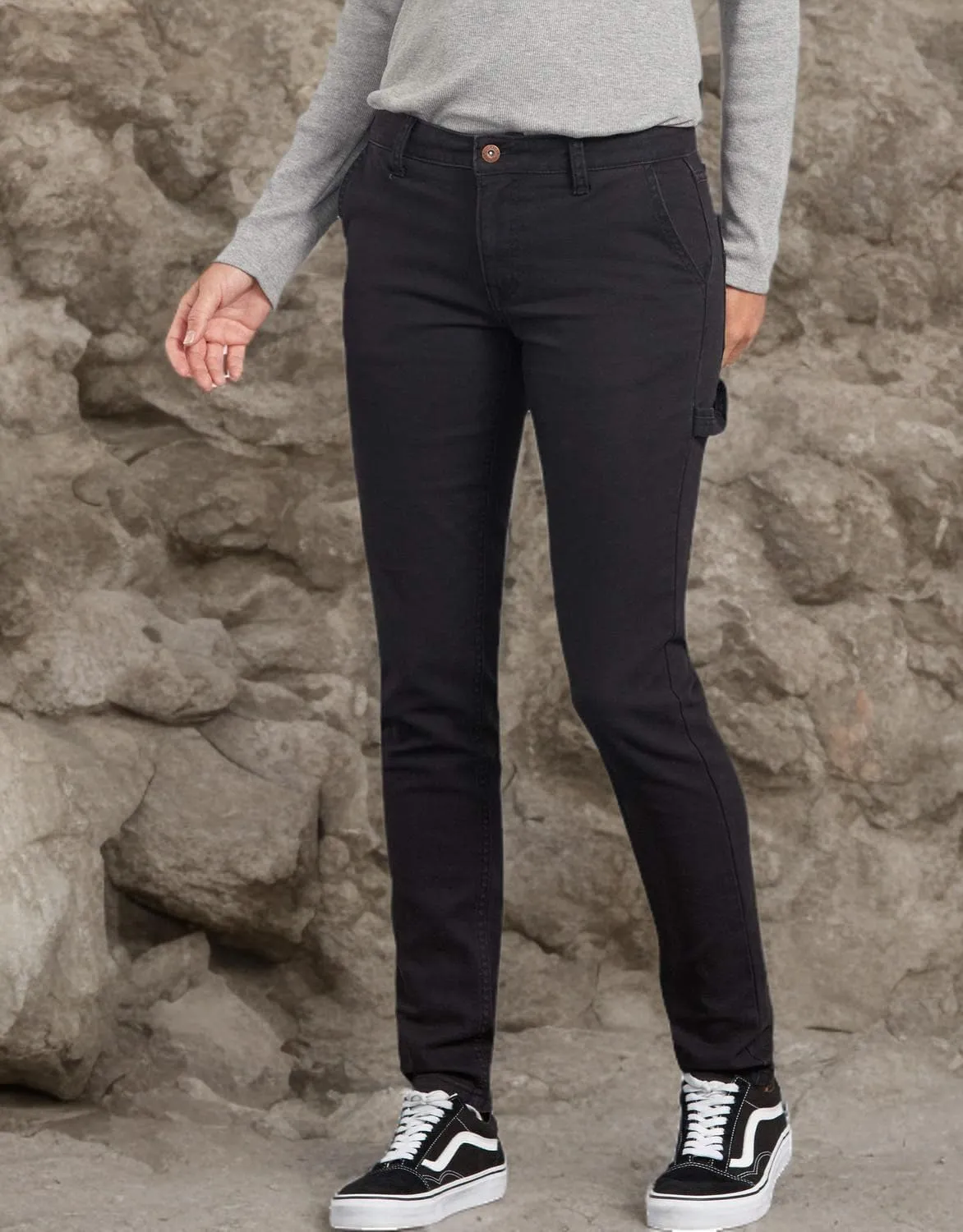 Dickies Women's Slim Straight Stretch Duck Carpenter Pant