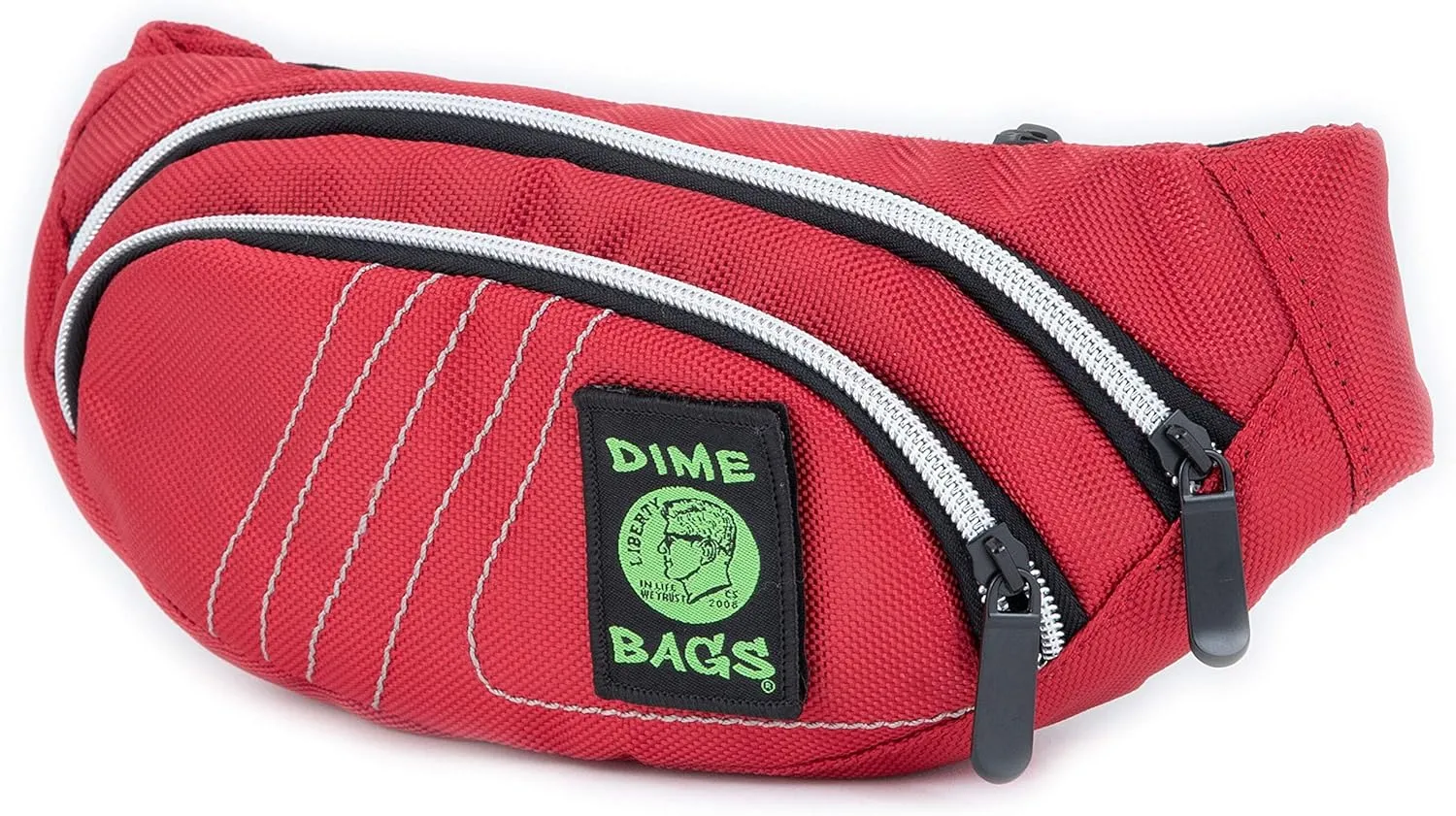 Dime Bags - Fanny Pack, Hemp Waist Bag with Spacious Storage and Adjustable Strap (Crimson)