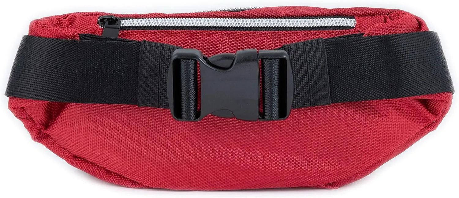 Dime Bags - Fanny Pack, Hemp Waist Bag with Spacious Storage and Adjustable Strap (Crimson)