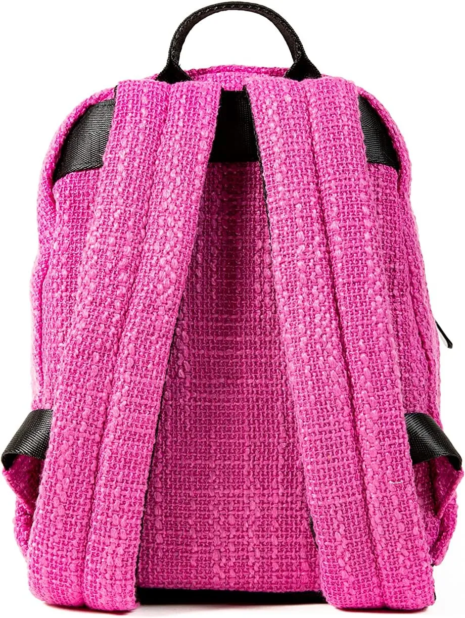 DIME BAGS - Festy Bound, Stylish Mini Backpack with (Hemp Material, Magenta)