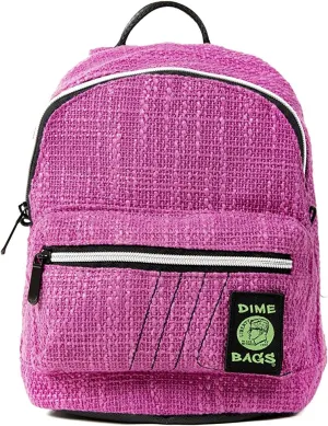 DIME BAGS - Festy Bound, Stylish Mini Backpack with (Hemp Material, Magenta)