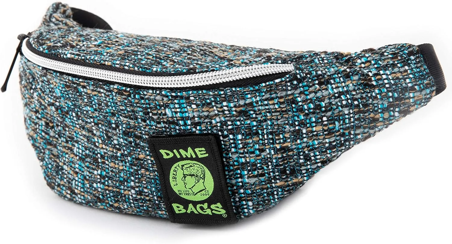 Dime Bags Hemp Waist Pack - Small Hipster Fanny Pack with Adjustable Strap (Glass)