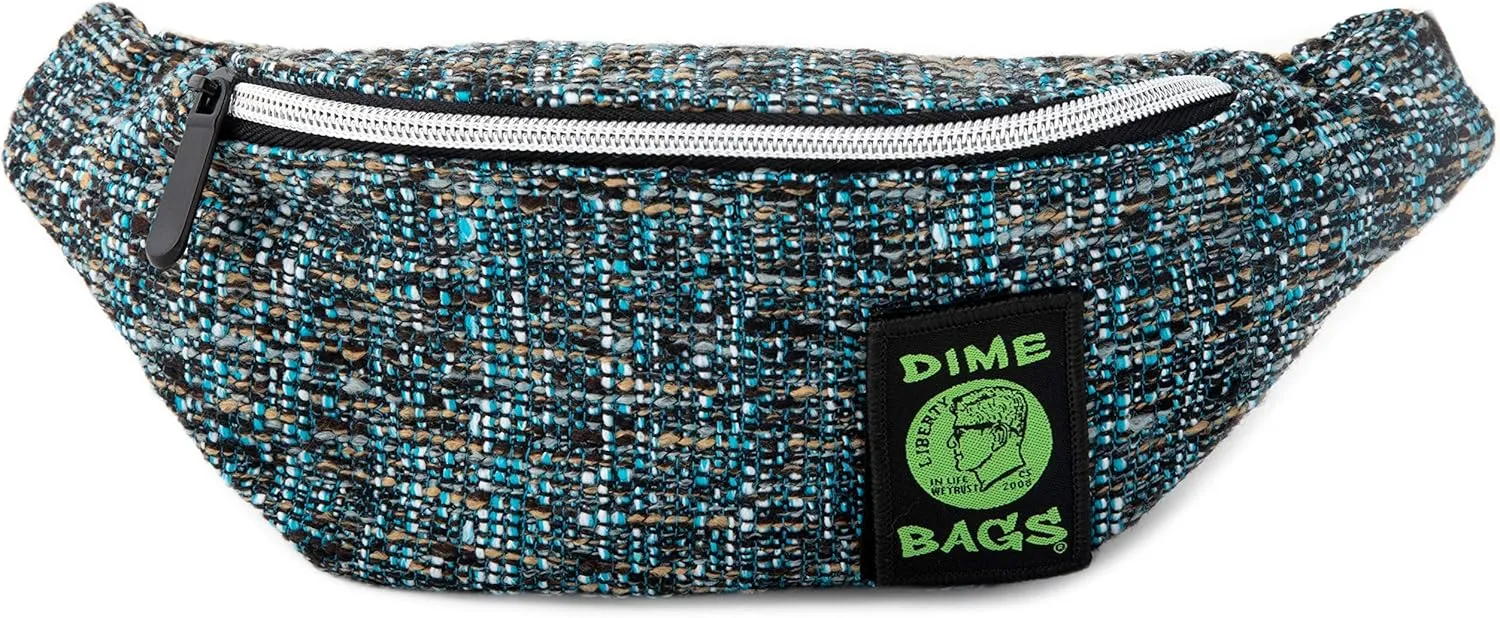 Dime Bags Hemp Waist Pack - Small Hipster Fanny Pack with Adjustable Strap (Glass)