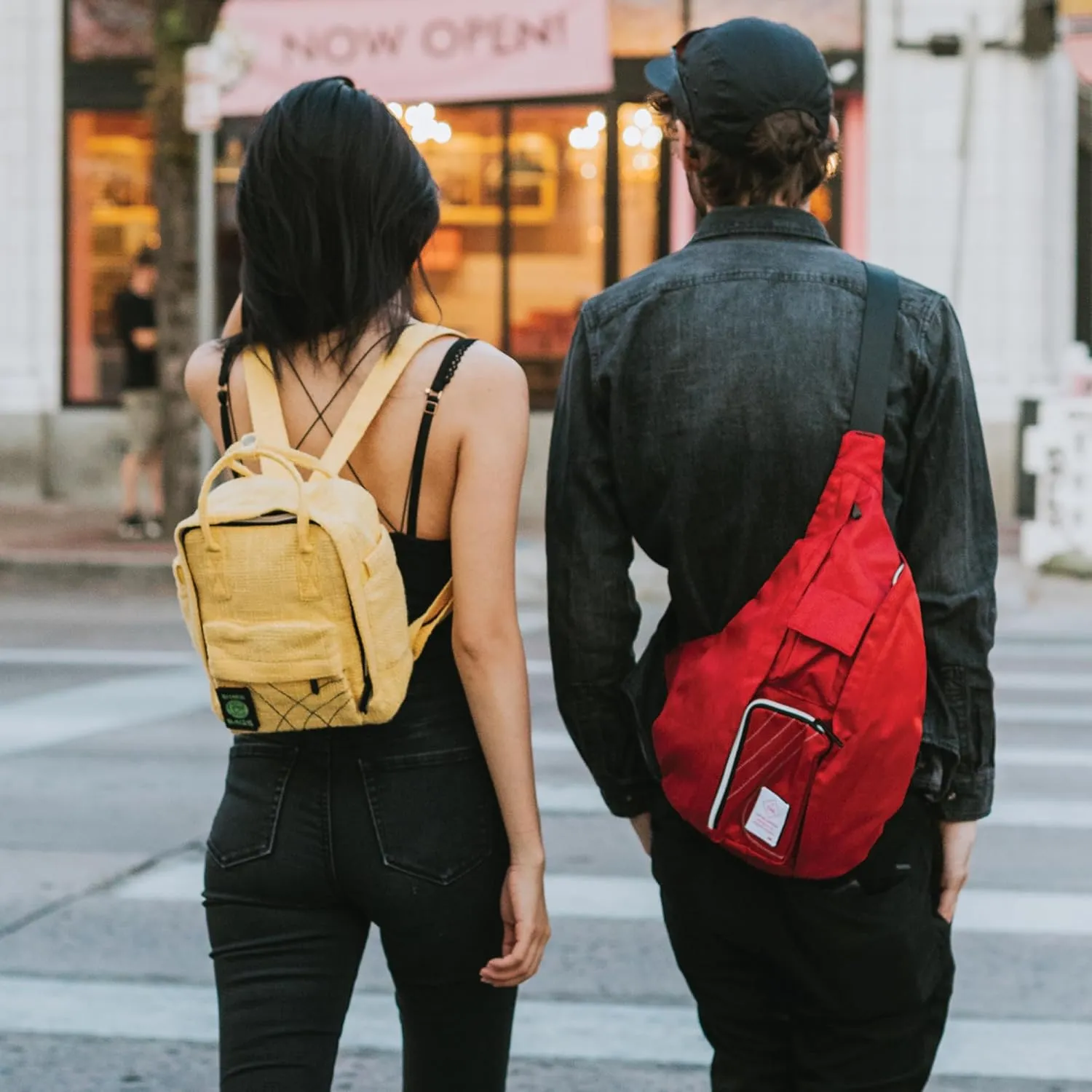 DIME BAGS - Mini Backpack - Multi Small Backpack - Travel Bag (Hemp Material, Red)