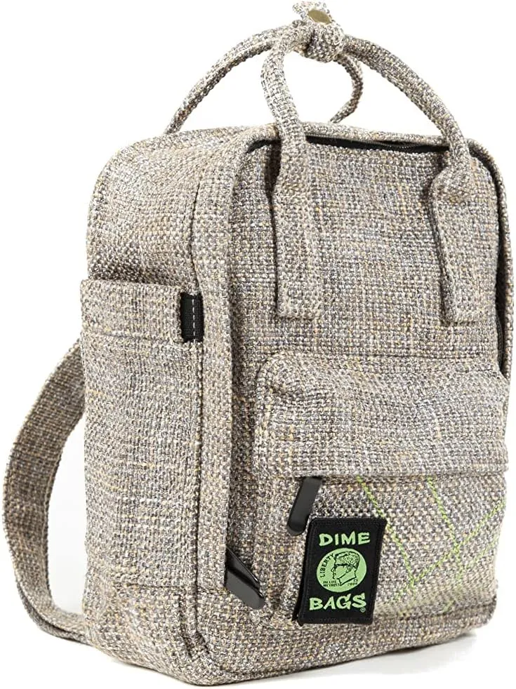 DIME BAGS - Mini Backpack - Multi Small Backpack - Travel Bag (Hemp Material, Sand)
