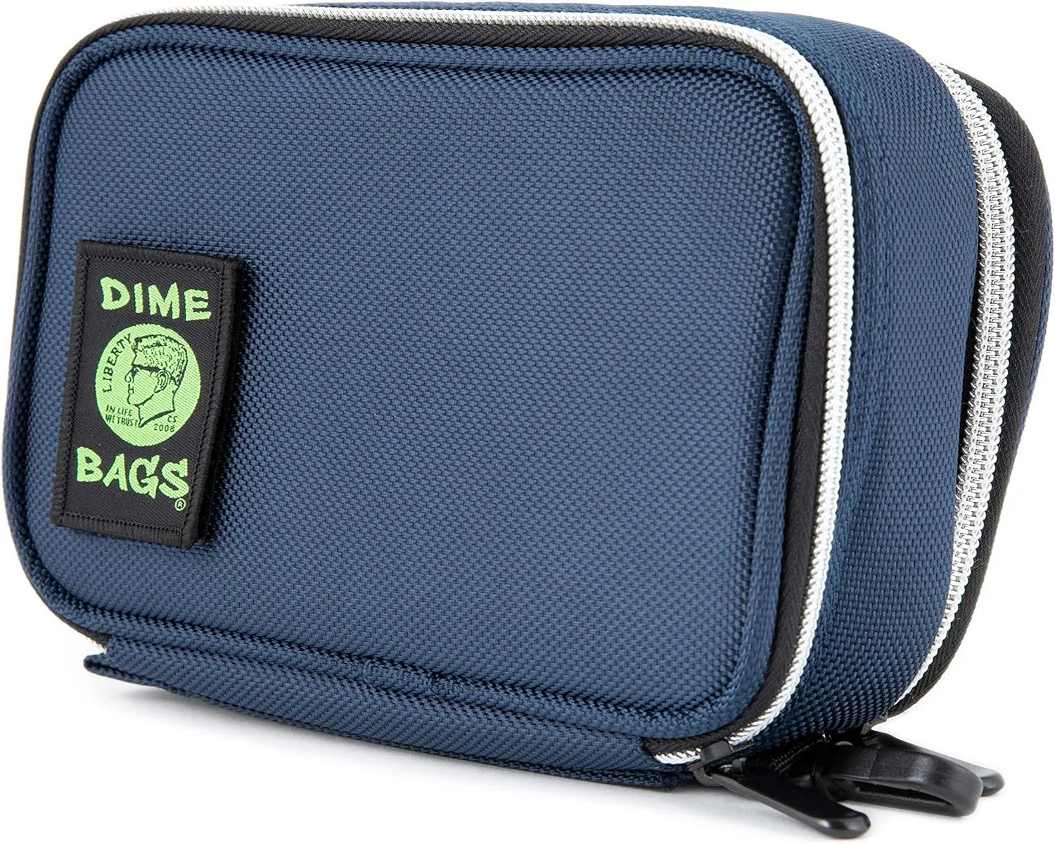 DIME BAGS - Pod Padded Travel Case with Keychain Clip - Protective Water-Resistant Pouch with Padded Interior (7 Inch, Cobalt)