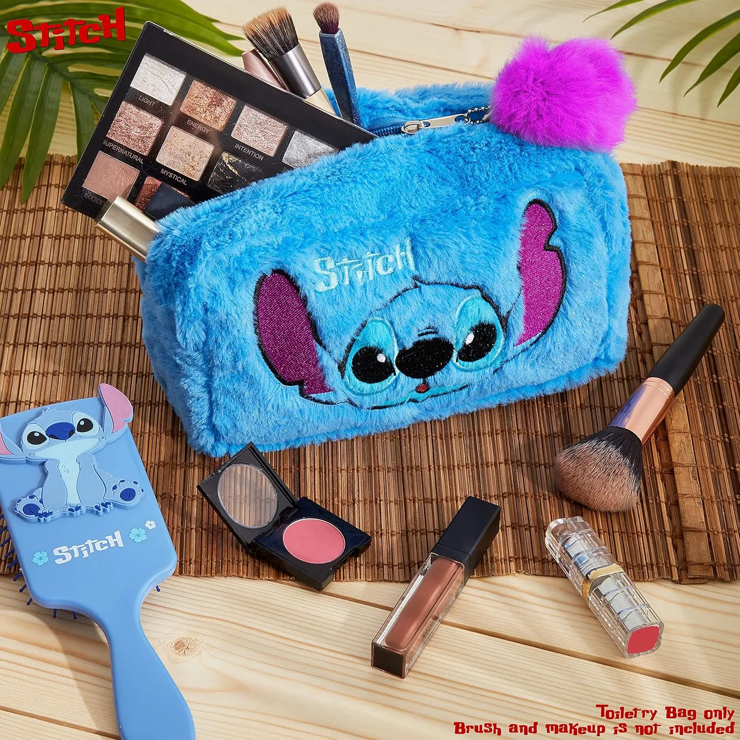 Disney Stitch Toiletry Bag for Women Teens Cute Travel Accessories Zipped Make Up Bag Cosmetics Storage Gifts for Her