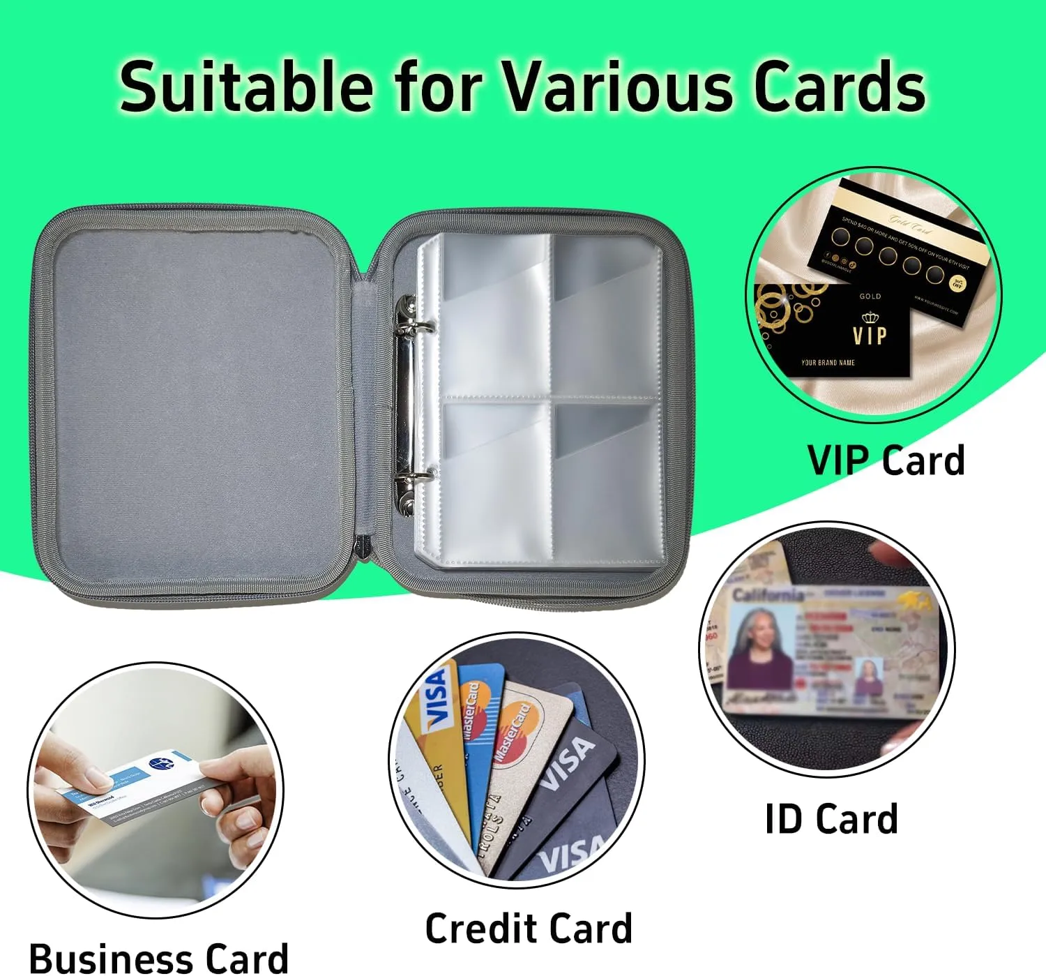 Dmoicols Portable Yoto Card Holder - 80 Pockets Zippered card binder Storage Case with Carry Strap, Organizer for Yoto Player/Audiobook/Story Cards, Travel-Friendly Kids' Card Album (Dark Blue)