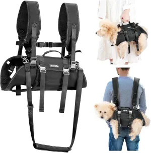 Dog Backpack Carrier for 17-23 Lbs Small Dogs, Multi-Functional Full Body Backpack Dog Carrier for Hiking Cycling, Adjustable Pet Carrier Travel Bag for Puppy