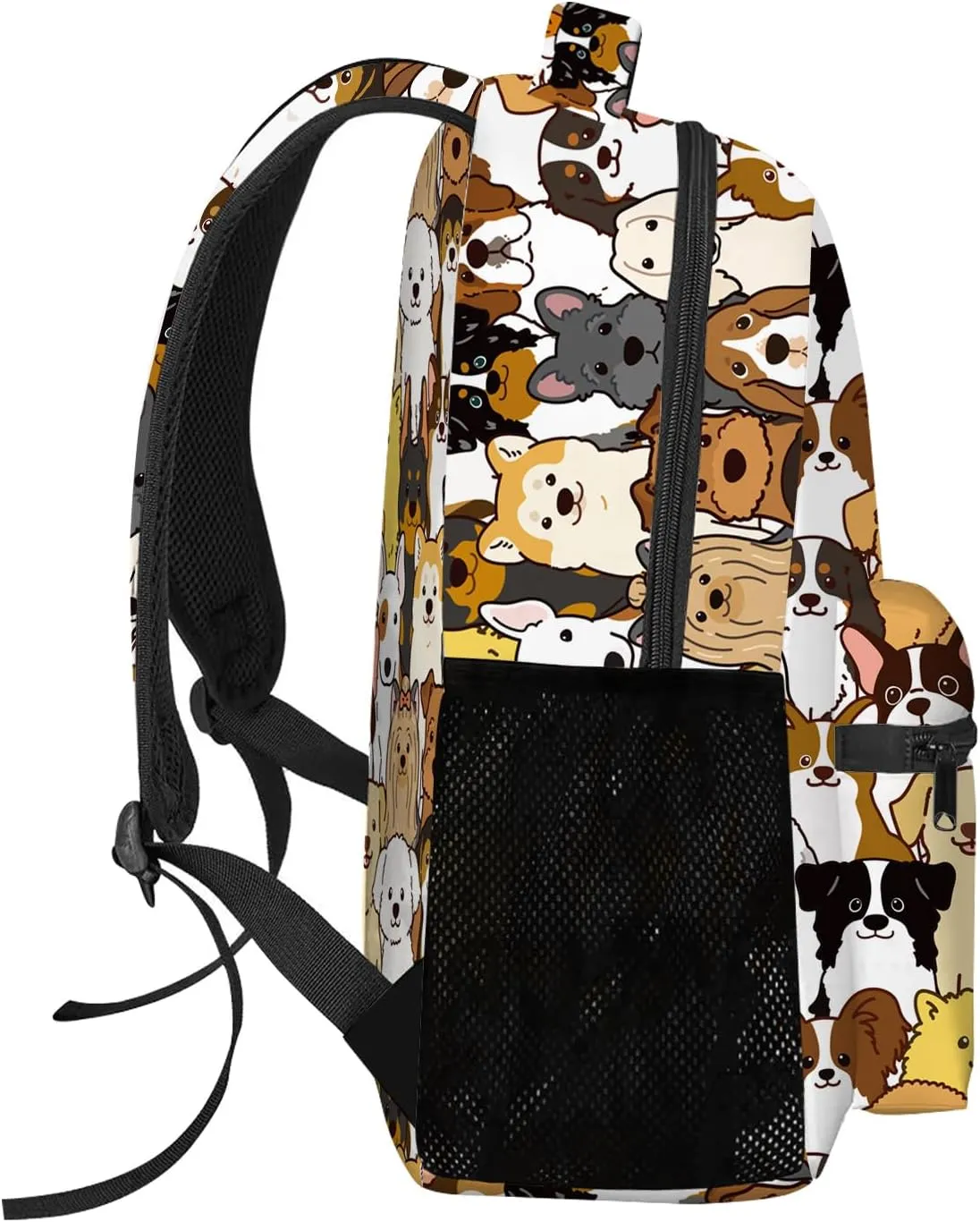 Dog Backpack for Kids Boys Girls, Cute Puppy Dog Bookbag, Kawaii Dog Dreed Animal Backpack, 16 Inch Large Capacity Water Resistant Travel School Bag for Elementary Middle School Students