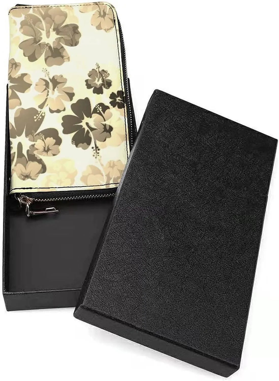 Donnapink Long Clutch Wallet, Long Handbag with Wristlet Strap, PU Leather Zip Purse
